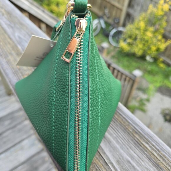 UNIQUE! Riah Fashion Pyramid Shape Tassel Wristlet Leather Bag - Leather Purse - Picture 2 of 5